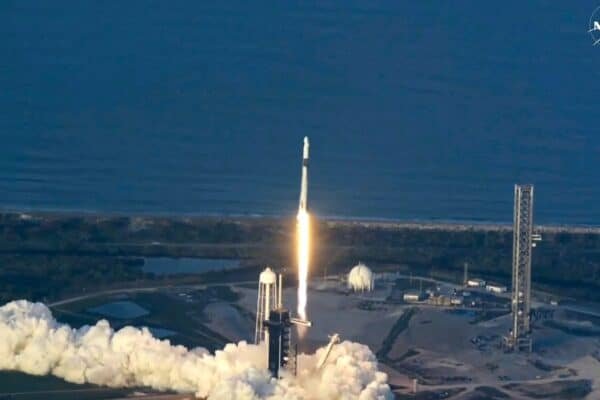 The successful launch of Spacex Dragon on the mission to obtain NASA astronauts in ISS back to earth