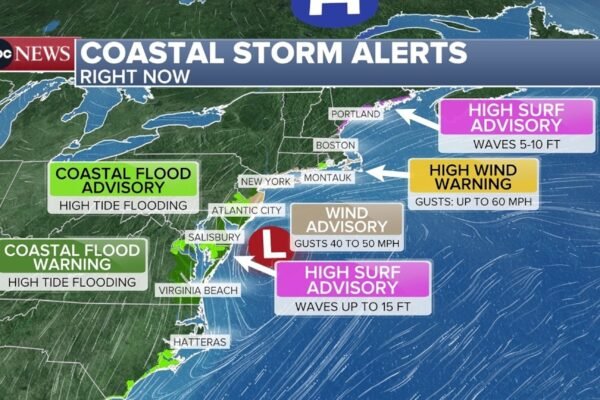 Powerful nor'easter hits East Coast with heavy rain, strong winds: What you need to know about the forecast