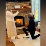 The family celebrates the second Thanksgiving dinner with the mailman who came to the father's aid